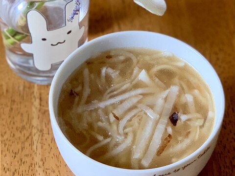 千切り大根のあんかけスープ